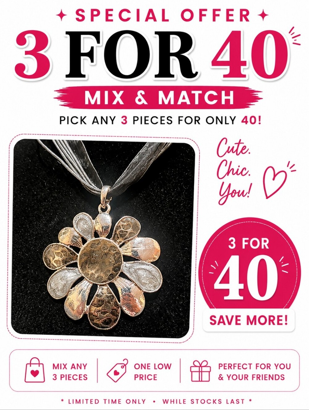 Boho Sunflower Pendant Necklace Silver Tone Suede Leather Cord Choker Gypsy Jewe
